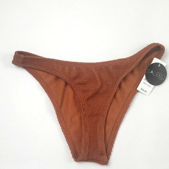 Pacsun | Salero Swim Eco Brown High Cut Scoop Bikini Bottom, Size Medium - Picture 3 of 9